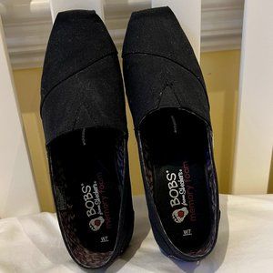 black BOBS memory foam shoes